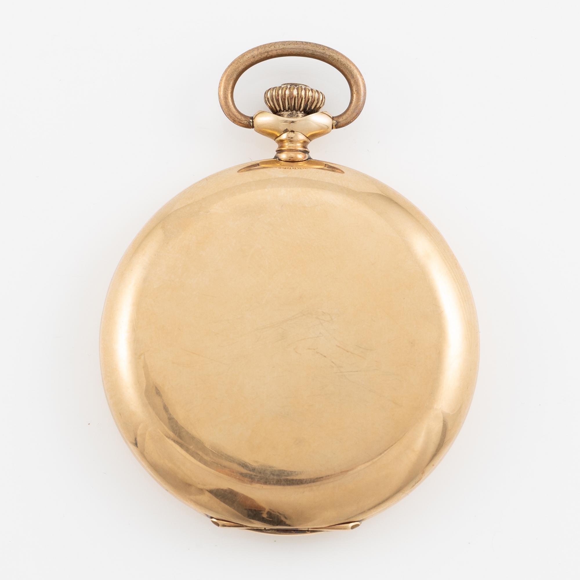 Pocket watch, 14K gold, hunter, Andreas Svensson Malmö, Boliden Gold, 50.5 mm.