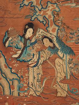 Broderi, siden, Qingdynasti, 1800-tal.