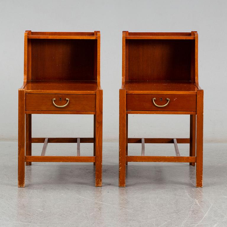 A pair of late 20th Century bedside tables.