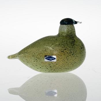 AN OIVA TOIKKA GLASS BIRD, signed Oiva Toikka Nuutajärvi Notsjö.