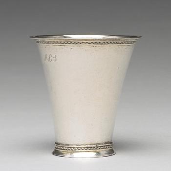 Erik Broberg, bägare, silver, Borås 1724.