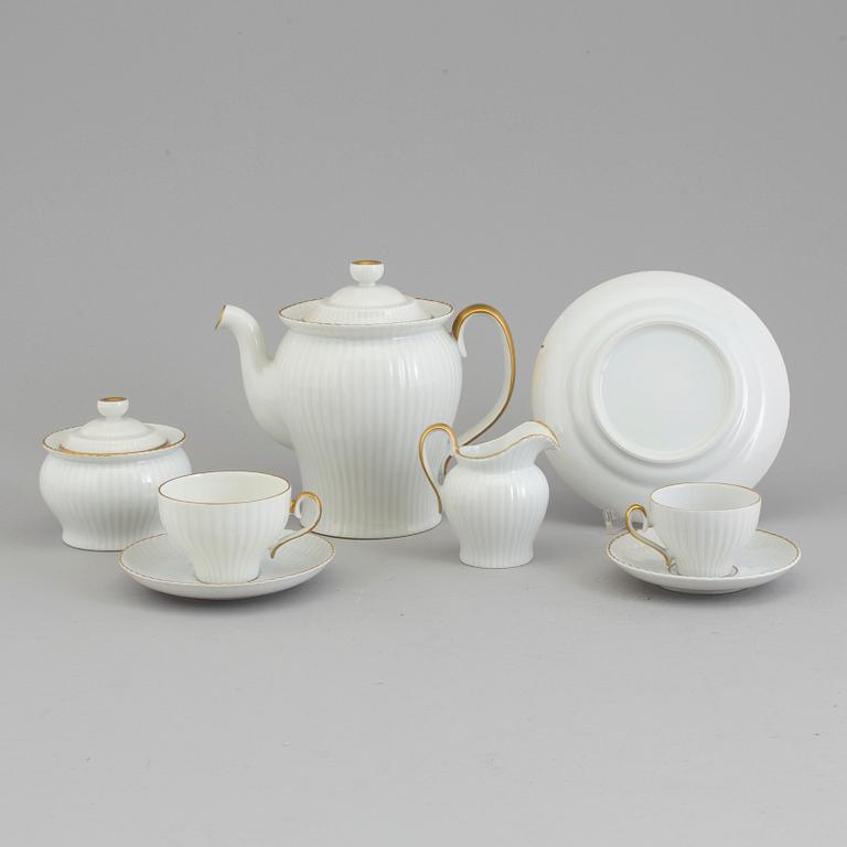 A 'Casablanca' porcelain coffe service by Arthur Percy for  Karlskrona porslinsfabrik, 37 pieces.