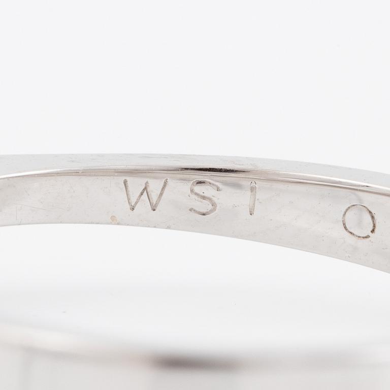 Ring, 18K white gold set with a brilliant-cut diamond, 0.46 ct according to engraving.