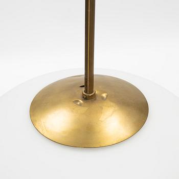 A glass and brass ceiling light, ASEA, mid 20th Century.