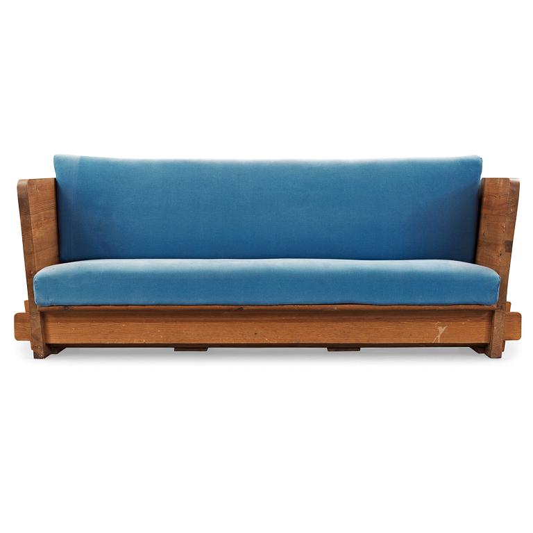 Axel Einar Hjorth, "Lovö", a stained pine sofa, Nordiska Kompaniet, Sweden 1930´s.