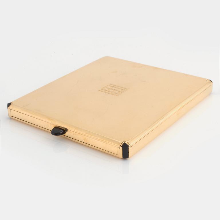 Cigarettetui Cartier 18K guld med safirer.