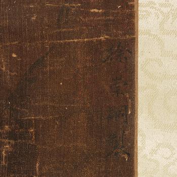 Okänd konstnär, rullmålning, färg och tusch på siden lagt på papper.