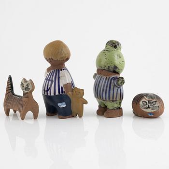 Lisa Larson, four figurines, Gustavsberg.