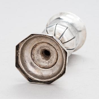 A footed silver beaker, presumably from Poland or Lithuania, around year 1800.