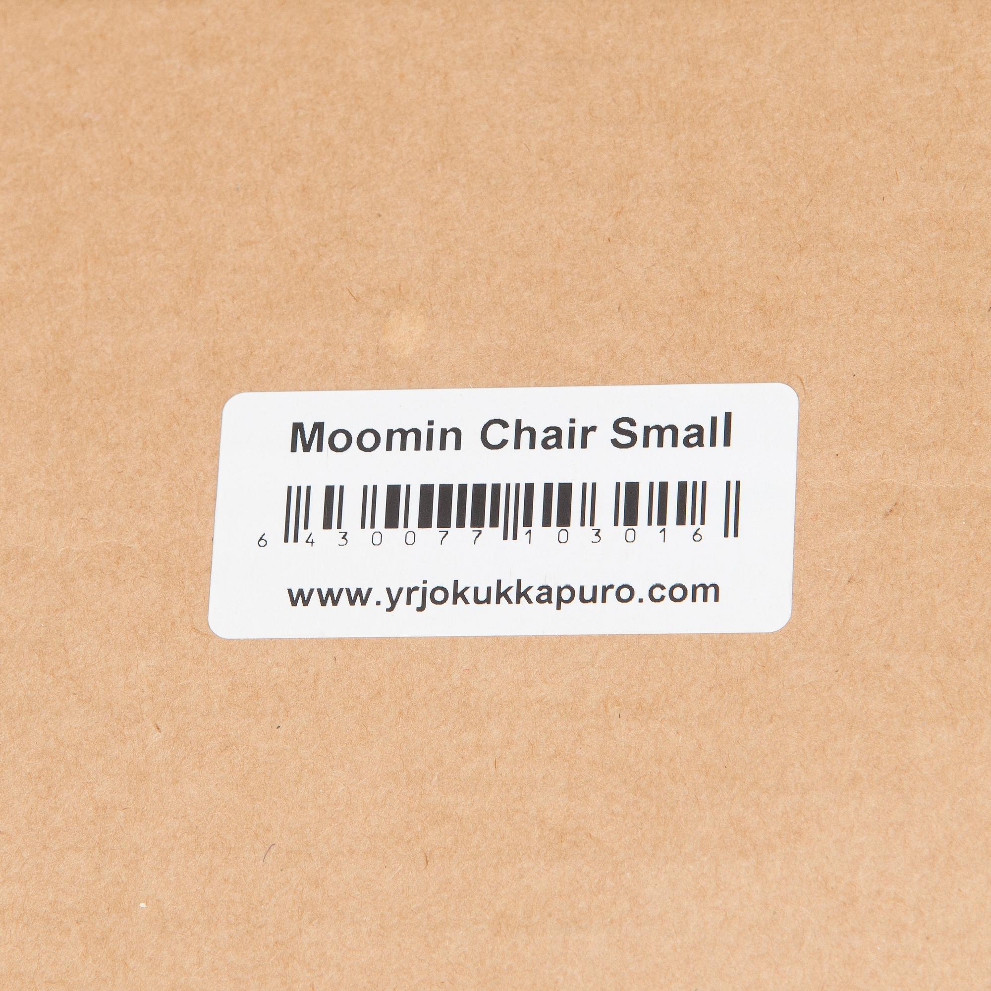 Yrjö Kukkapuro, Children's furniture, two 'Moomin S chairs'  and a table collaboration with Modeo and Moomin Characters.