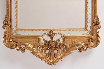 A Swedish Rococo mirror, second part of the 18th century.