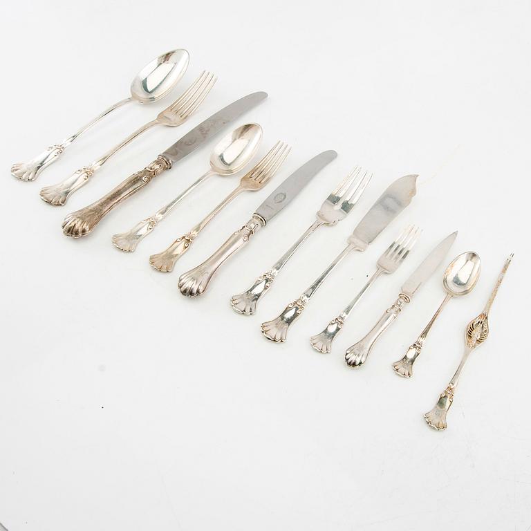 K Anderson cutlery 68 pcs silver Stockholm 1917.