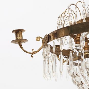 A Swedish Empire 1820/30's seven-light chandelier.