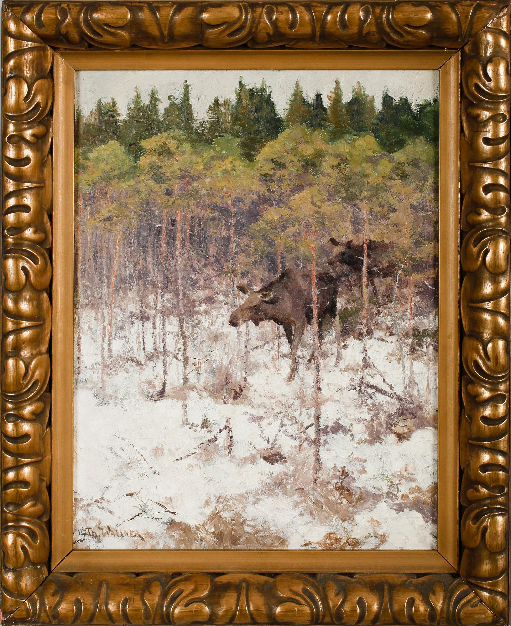 THURE WALLNER, olja på pannå, sign.