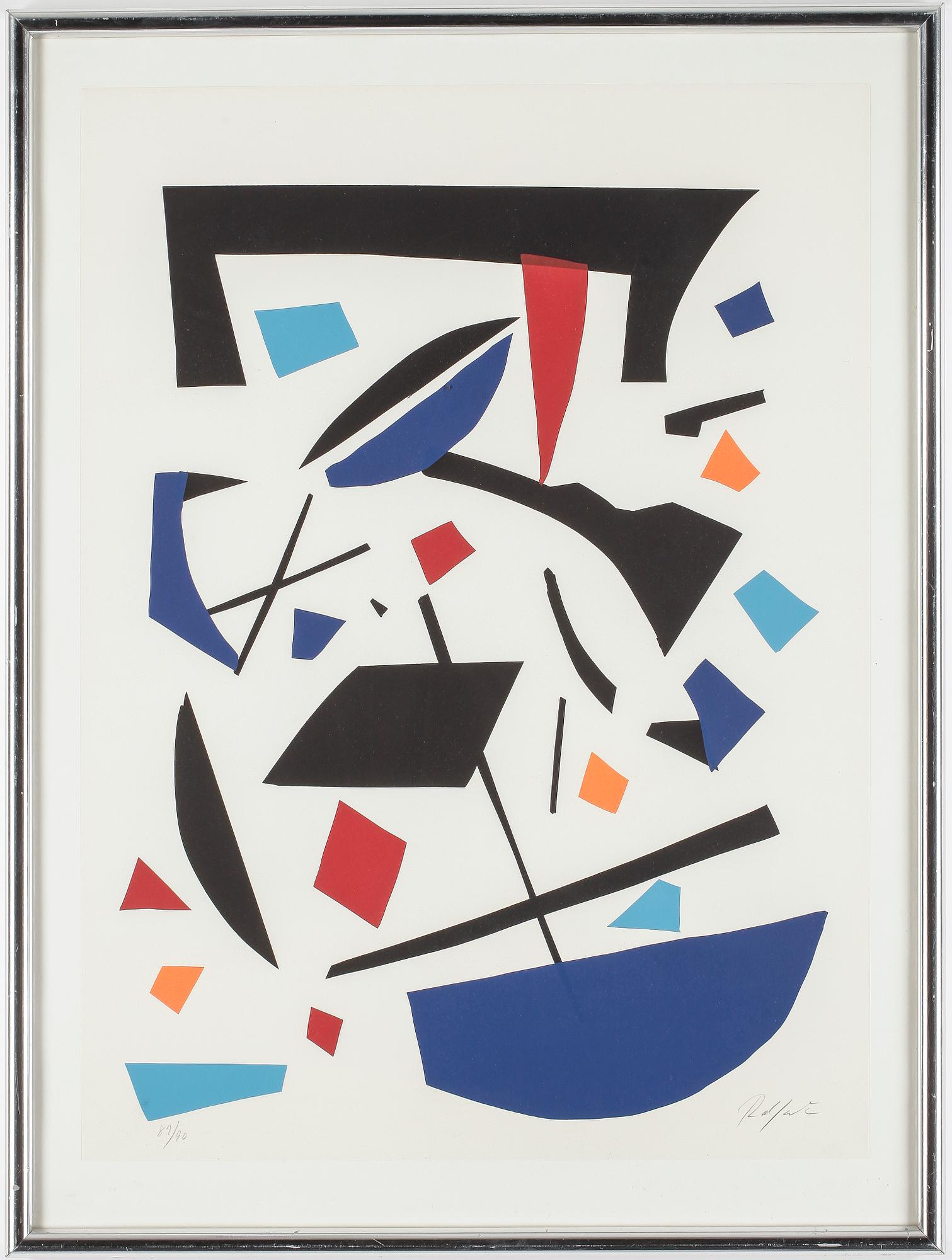 ROBERT JACOBSEN, färglitografi, signerad och numrerad 89/90.