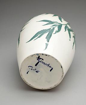 VAS, flintgods, Gunnar Wennerberg, Gustafsberg, omkring 1900, sign undertill.