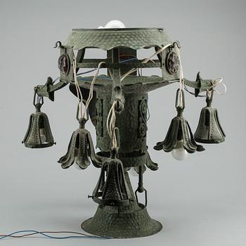 TAKLAMPA, jugendstil, 1900-talets första hälft.