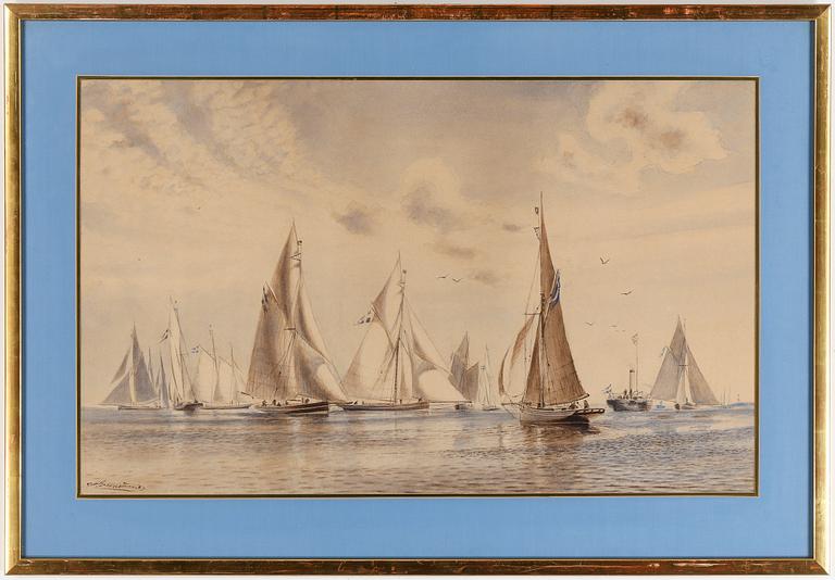 ARVID CRONSTRAND, akvarell, signerad.