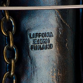 BJÖRN WECKSTRÖM, RIIPUS, RANNEKORU ja SORMUS, tulipronssia. Lapponia 1970-luku.