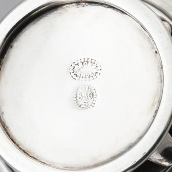 Georg Jensen, krydduppsättning, 4 delar + sked, Köpenhamn 1915 -1932, 830/1000 silver samt sterling.