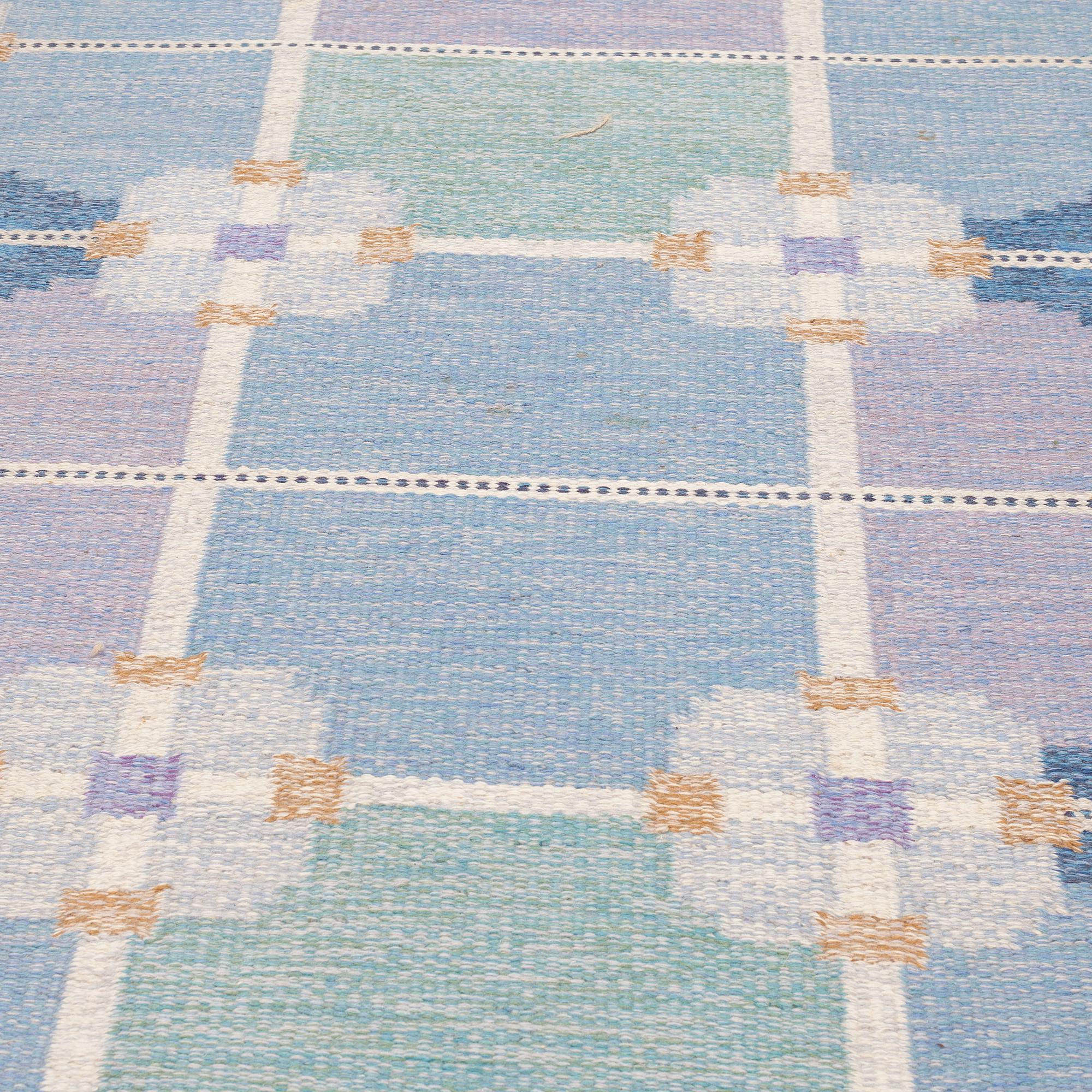 MATTO, flat weave, ca 204 x 137,5 cm, signed IS (Ingegerd Silow).