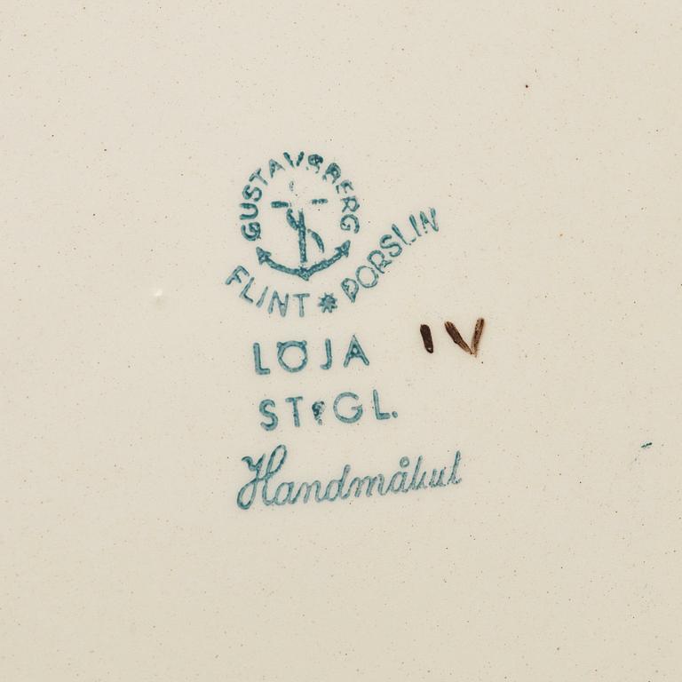 Stig Lindberg, servisdelar, 29 st "Löja", Gustavsberg 1948-62.