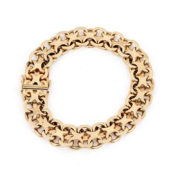 ARMLÄNK, 18K guld, Matsson för Boliden, Stockholm, 1951. Total vikt 42,46 g.