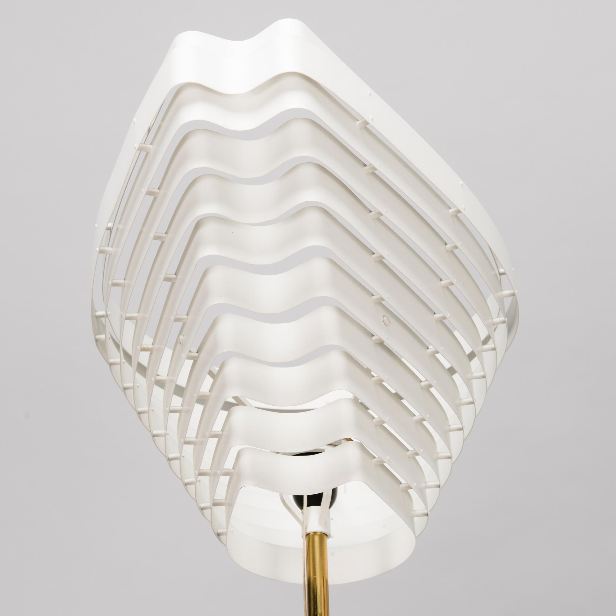 ALVAR AALTO, A FLOOR LAMP, "Angel's Wing". Manufactured by Valaistustyö.