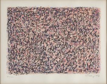 MARK TOBEY, a lithograph inn colors, signed in pencil and numbered 21/150.