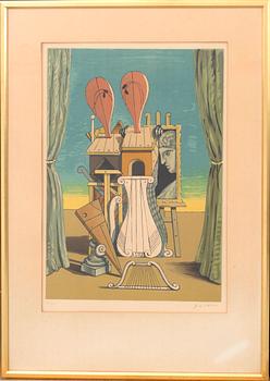 GIORGIO DE CHIRICO, färglitografi signerad och numrerad 94/100.