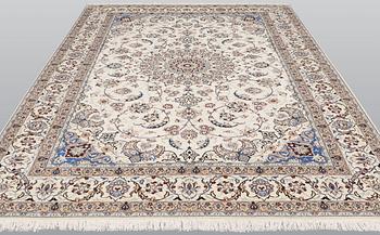 A carpet, Nain part silk so called 9 LAA, ca 368 x 259 cm.