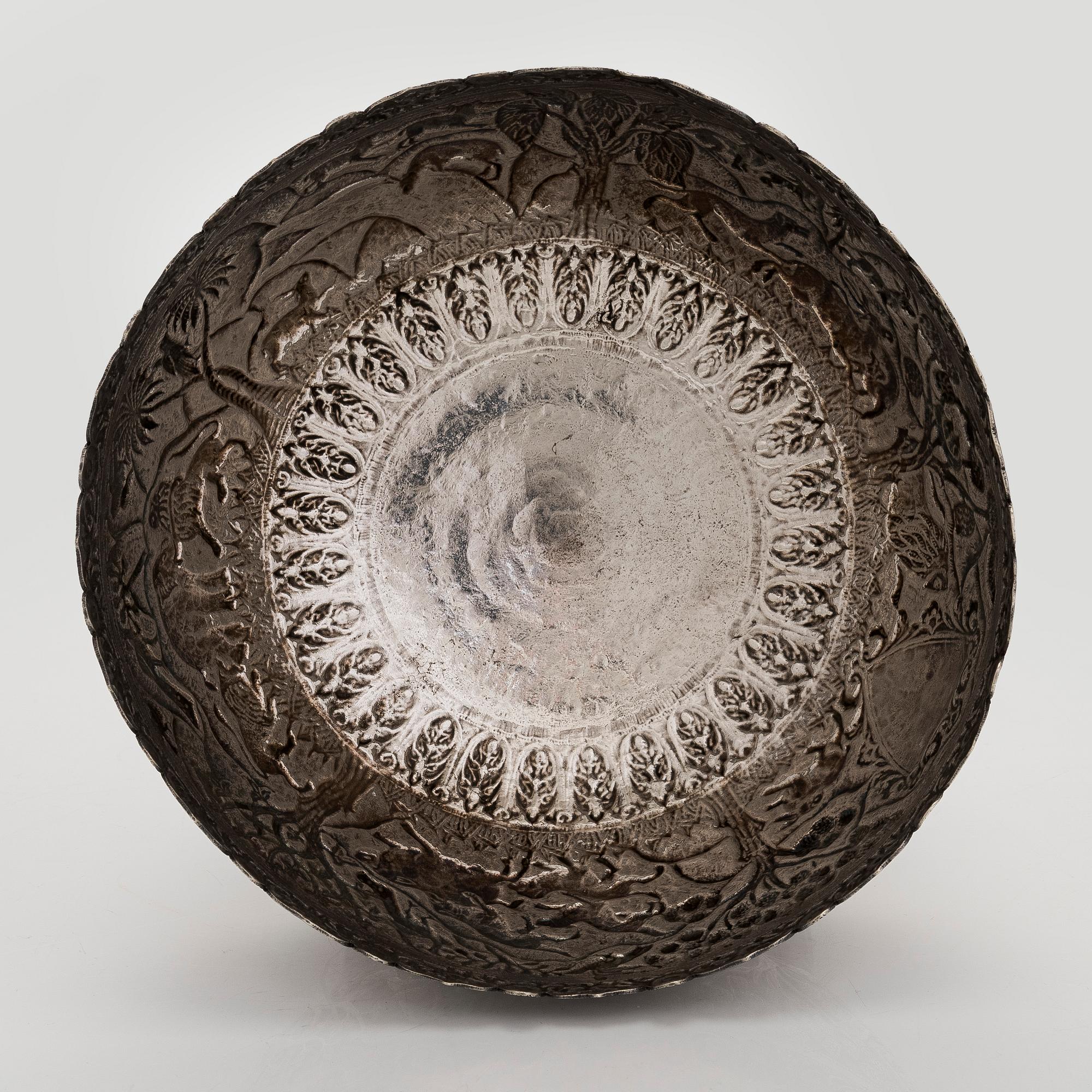 A silver bowl, Cambodia.