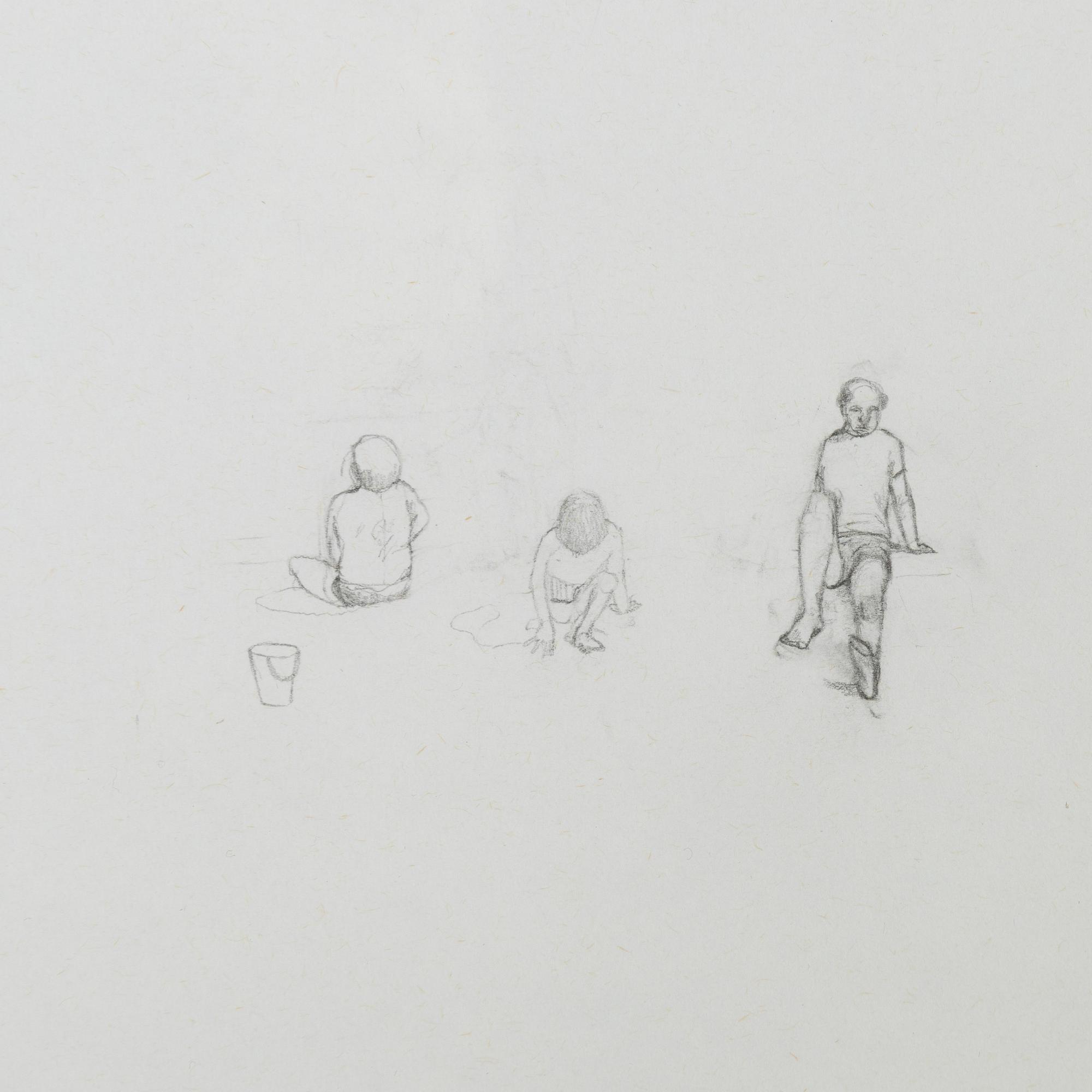 Patrick Nilsson, blyerts på papper, signerad, utförd 2003.