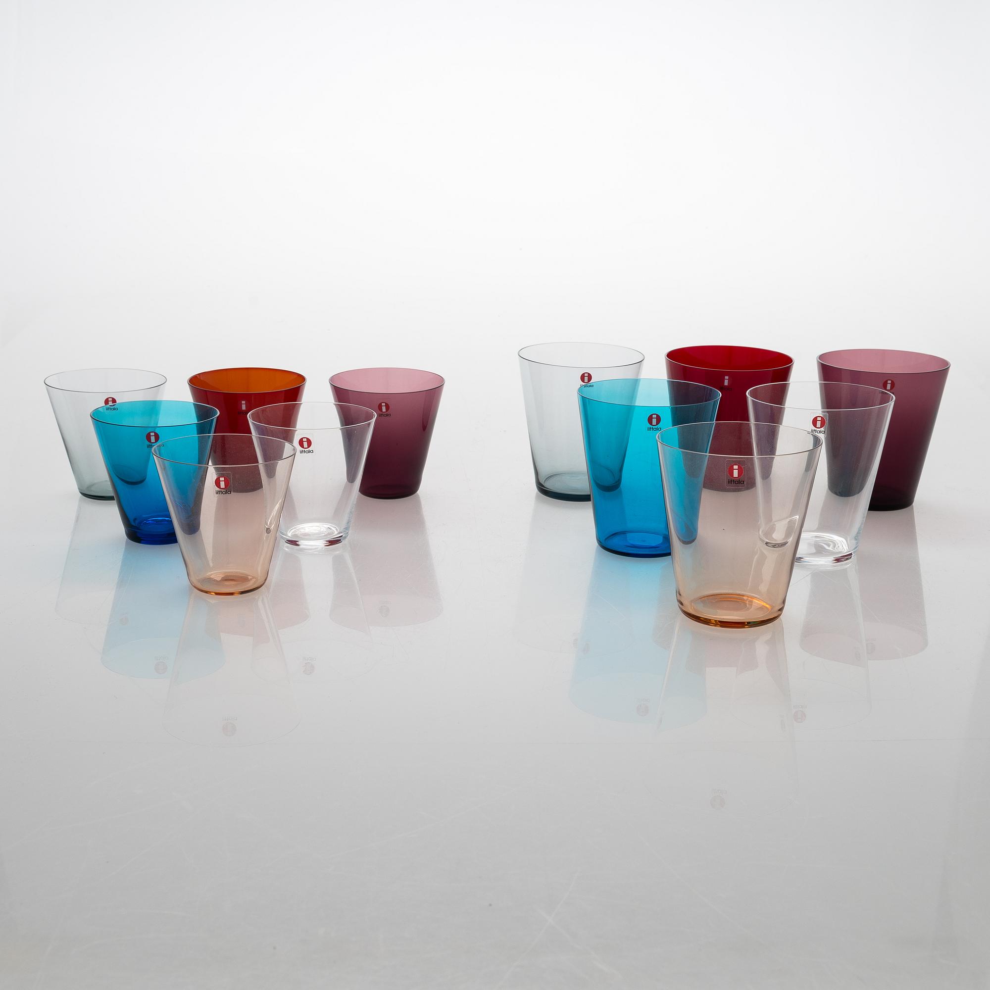 Kaj Franck, two 6-pce sets of 100-anniversary 'Kartio' tumblers, Iittala 2011.