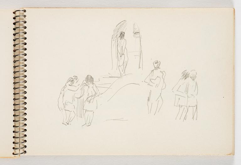 Lotte Laserstein, 4 skissböcker med blyertsteckningar.