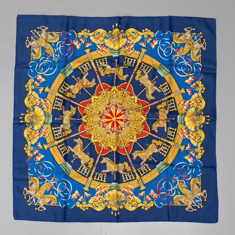 A Hermès silk scarf "Luna Park" by Joachim Metz 1993/94.