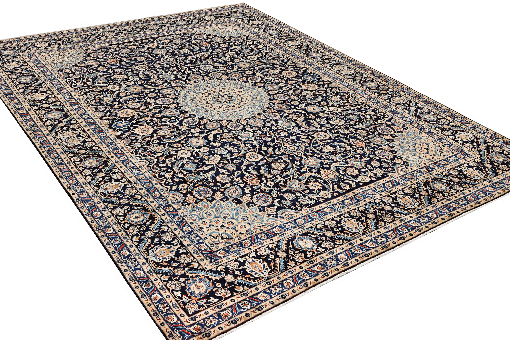 A Keshan carpet, c. 392 x 290 cm.