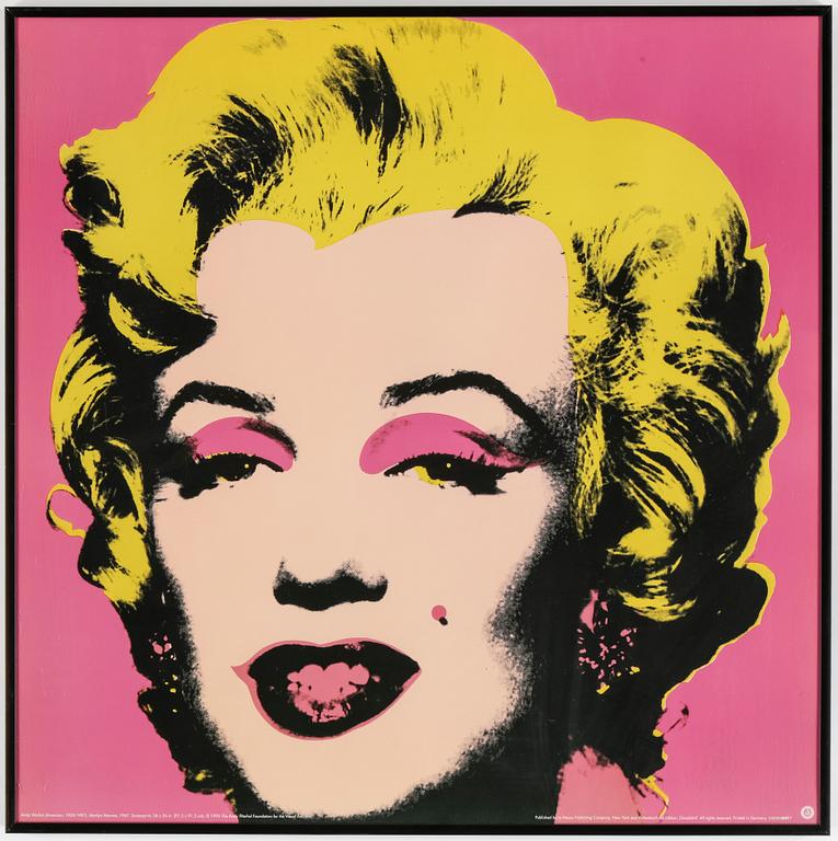 ANDY WARHOL, efter, screentryck / utställningsaffisch, "Marilyn Monroe". Andy Warhol Foundation, 1993.