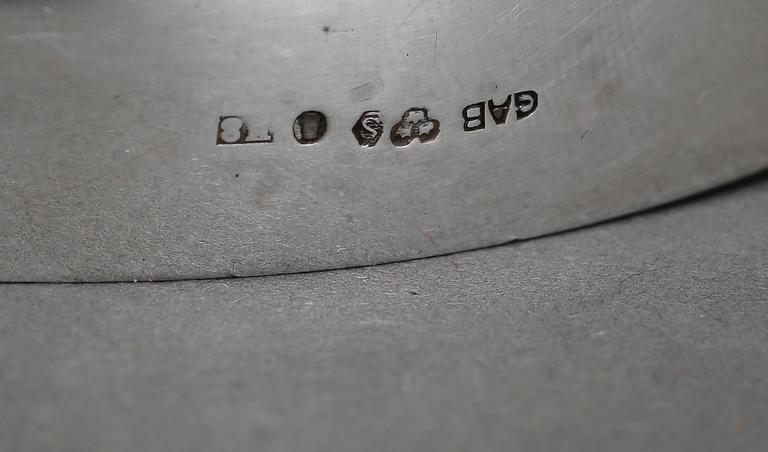 BONBONJÄR, silver, Art déco, GAB, Stockholm, 1934. Tot vikt 244 gram.