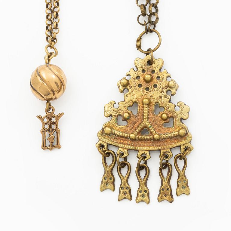 Jewellery, Kalevala Koru, 10 pieces, bronze.