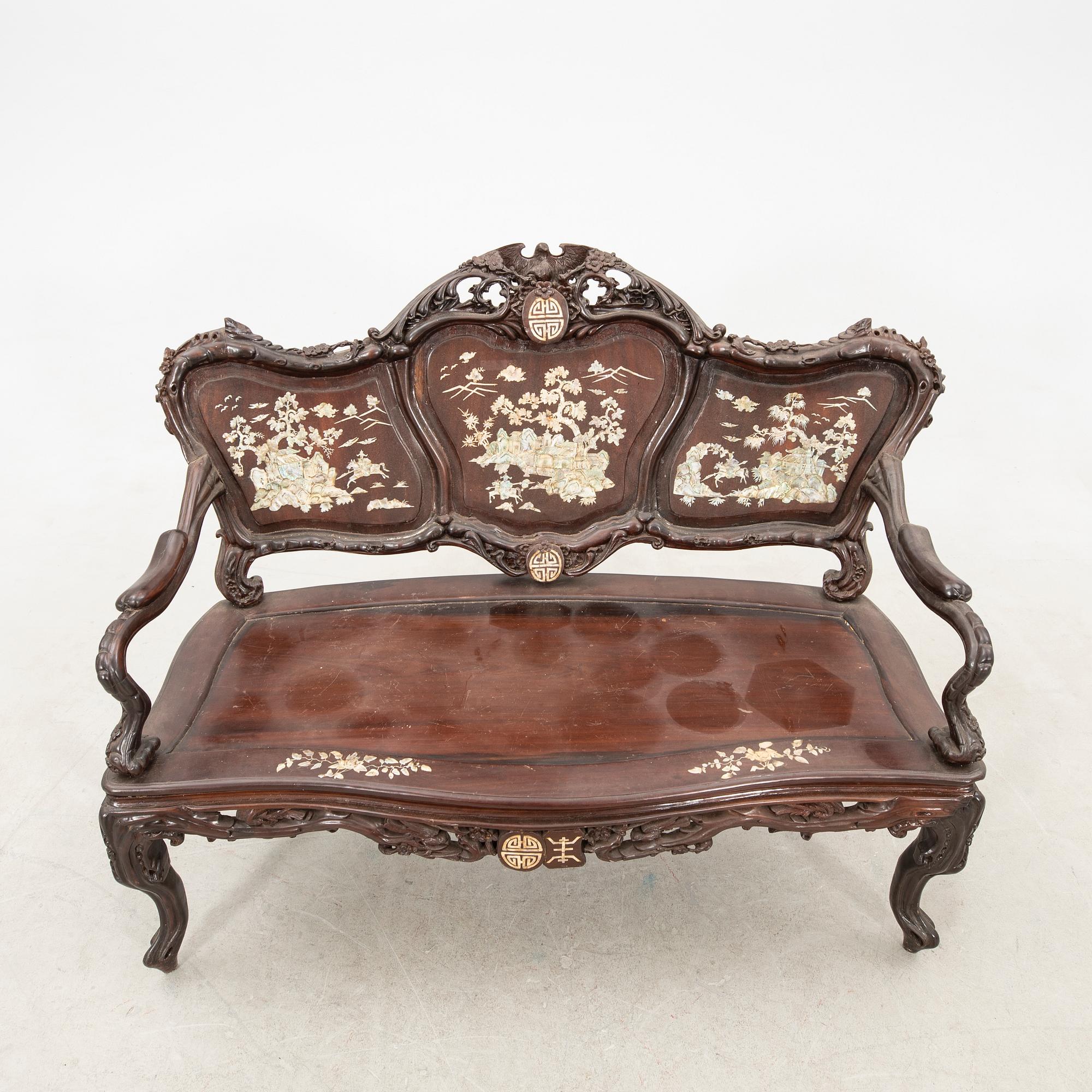 Furniture set, four pieces, China, first half of the 20th century.
