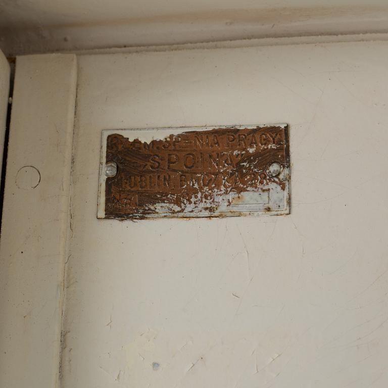 A mid 20th century metal display cabinet.