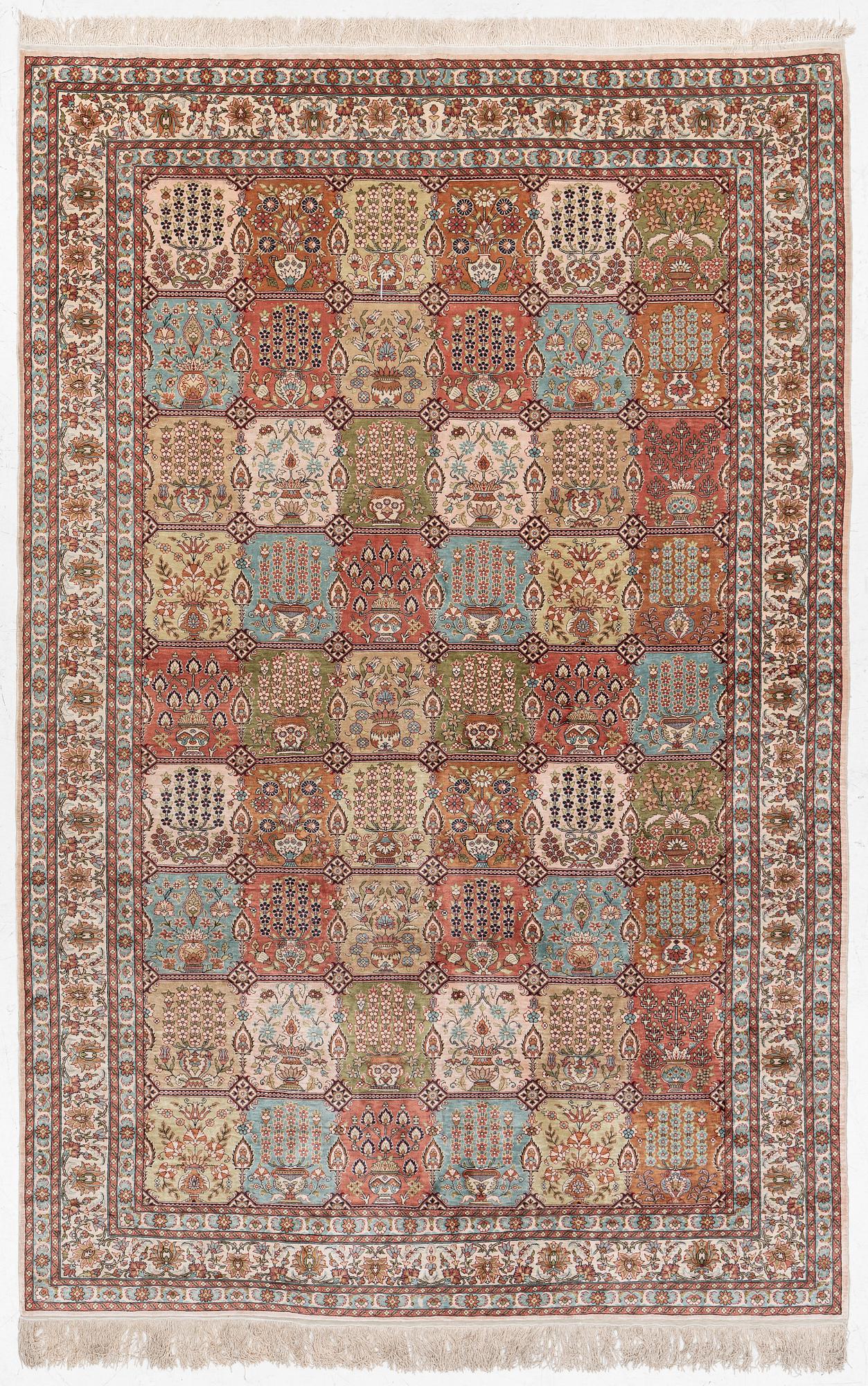 Matta Old silke Kayseri, Västra Anatolien. ca 297 x 196 cm.