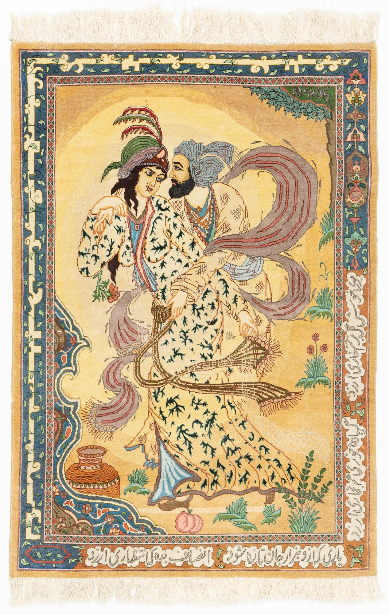 A Tabriz rug, ca 145 x 100 cm.
