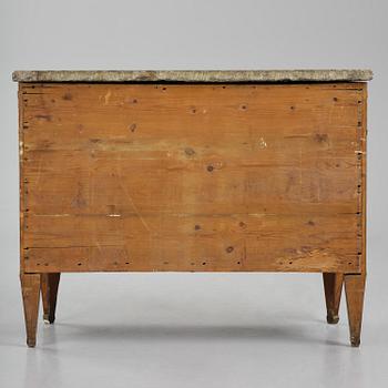 A Gustavian marquetry commode by C. Lindborg (master in Stockholm 1781-1808).