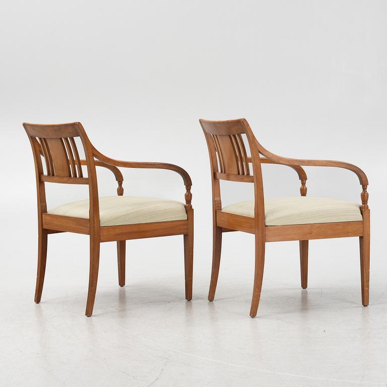 Pair of armchairs, Karl Johan, first half of the 19th century.