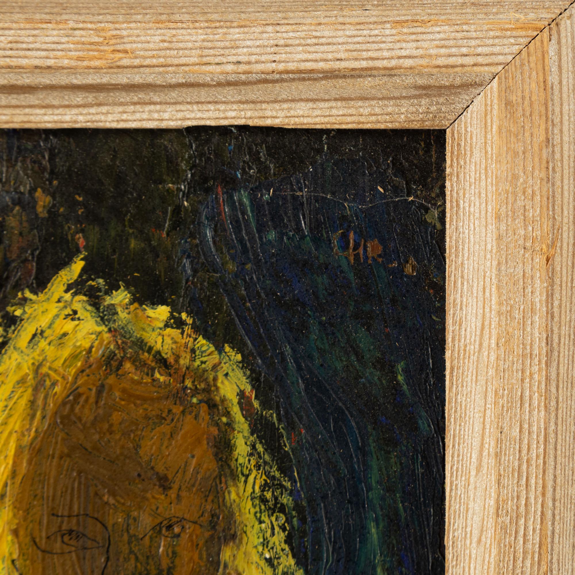 Christer Strömholm, oil on panel, signed.