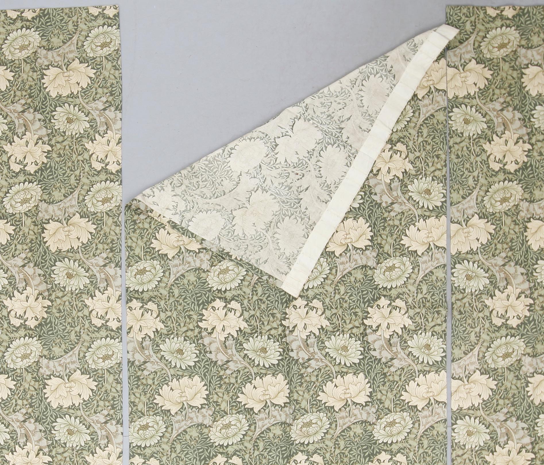 GARDINLÄNGDER, 8 st, bomull, "Chrysantemum", William Morris.