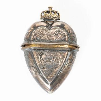 Luktdosa, silver, troligen Danmark 1800-tal.