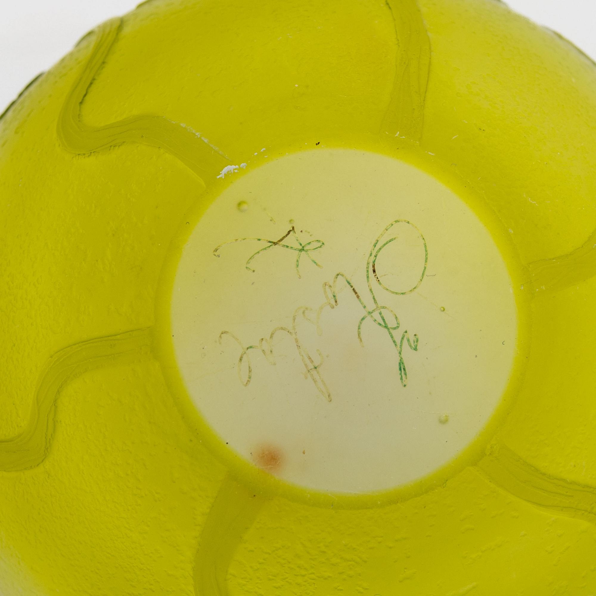 Karl Lindeberg, an Art Nouveau cameo glass vase, Kosta, early 20th century.